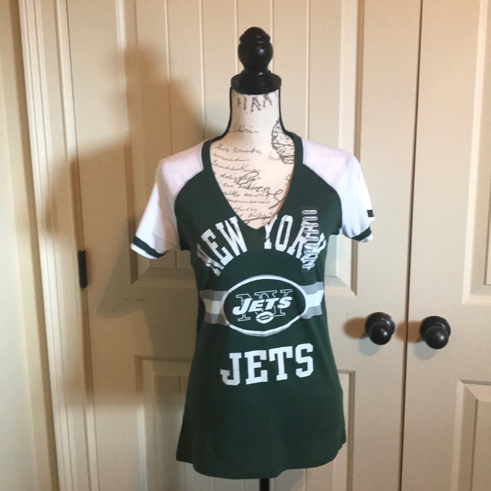 NWT Authentic NFL Womens New York Jets Raglan Tee